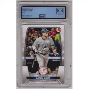 Graded MPE Mint+ 9.5 - Aaron Judge 2023 Bowman #59 Card