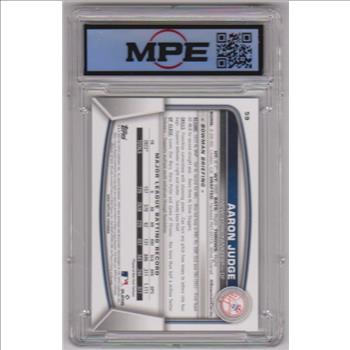 Graded MPE Mint+ 9.5 - Aaron Judge 2023 Bowman #59 Card