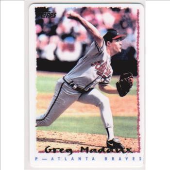 1995 Topps Greg Maddux #295 Porcelain Card