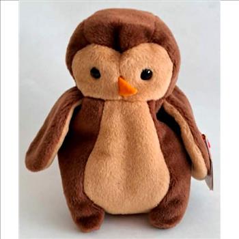 1995 Ty Beanie Baby Hoot The Owl - With Original Tags