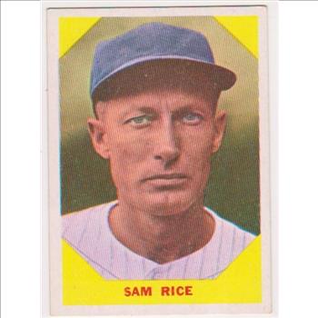 1960 Fleer Sam Rice #34 Card - HOF'er