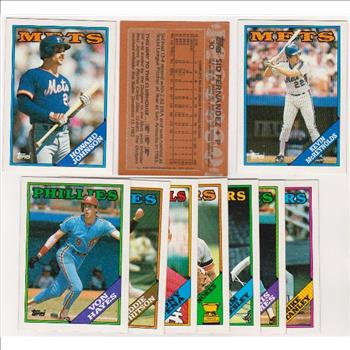 ERROR LOT - 10 Assorted 1988 Topps Baseball Wrong Back Errors w/ Howard Johnson + More