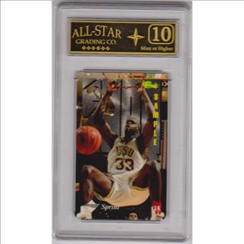 Graded 10 - Shaquille O'Neal 1995 Classic $33 Sample Phone Card