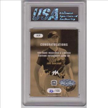 Signed Rookie Graded Mint 9 - John Garland 2000 Just Minors Justinkt 2K #JK.09 Certified Autographed Insert Card (#32/100 produced)