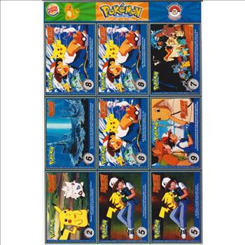 1999 Pokemon Master Trainer Collector Set Uncut 9 Card Uncut #11 Sheet