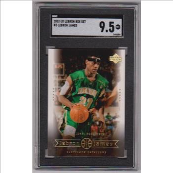 Rookie Graded SGC Mint+ 9.5 - Lebron James 2003 Upper Deck Box Set #3 Card