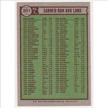 1976 Topps Tom Seaver/Randy Jones/Andy Messersmith #201 Baseball Card