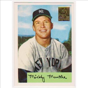 Mickey Mantle 1954 Bowman #65 Commemorative Card - 1996 Topps #4 of 19 Insert Card