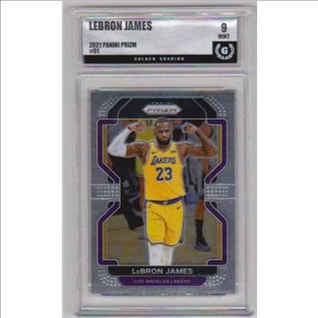Graded GG Mint 9 - Lebron James 2021-22 Panini Prizm #91 Card