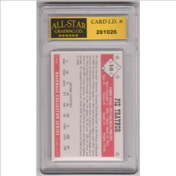 Graded 10 - Pie Traynor 1984 R.G.I. #10 Card - HOF'er