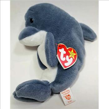 1996 Ty Beanie Baby Echo The Dolphin - New With Tags