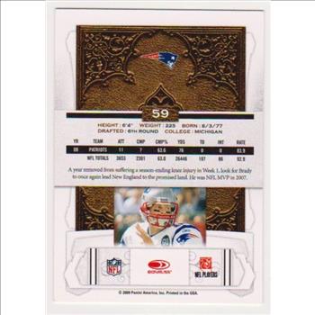 Tom Brady 2009 Donruss Classics #59 Card
