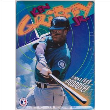 1990's Ken Griffey, Jr. Chest High Goodbye! 8x11 Metal Stand Up Card/Sign - Sealed