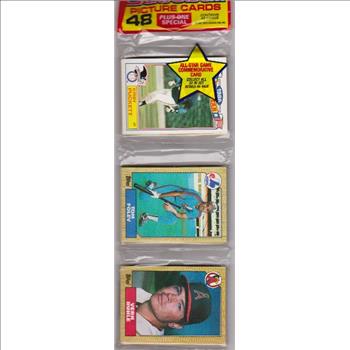 1987 Topps Baseball 49 Card Rack Pack w/ Kirby Puckett On Front