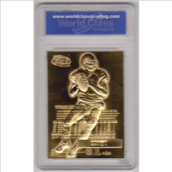 Rookie Graded Gem Mint 10 - Tom Brady 2000 Fleer Ultra Blue Metallic Signature Series 23 Kt Gold Card