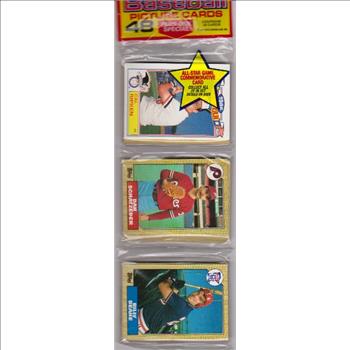 1987 Topps Baseball 49 Card Rack Pack w/ Cal Ripken On Front