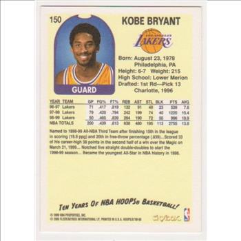 Kobe Bryant 1999-00 Hoops Skybox #150 Card