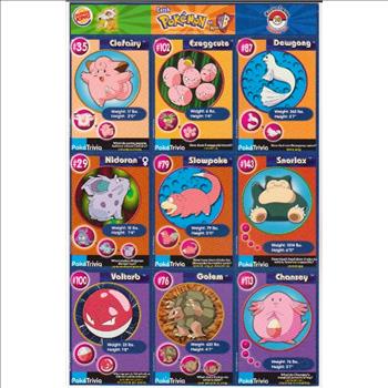 1999 Pokemon Master Trainer Collector Set Uncut 9 Card Sheet #16