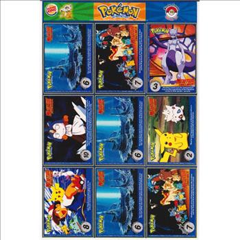 1999 Pokemon Master Trainer Collector Set Uncut 9 Card Sheet #16