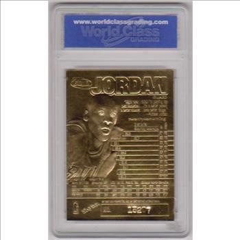 Graded Gem Mint 10 - Michael Jordan 1997 Skybox Z-Force 23 Kt Gold Card