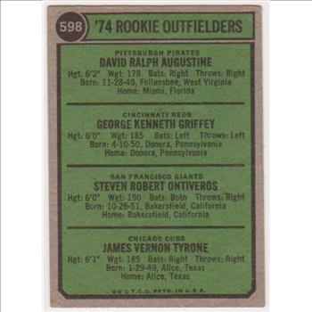 1974 Topps Ken Griffey #598 Rookie Card