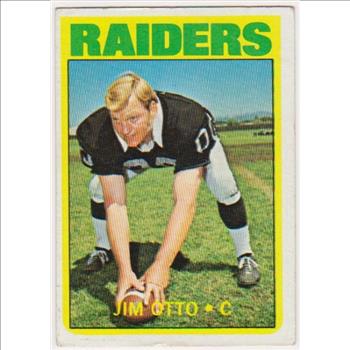 1972 Topps Jim Otto #86 Card - HOF'er