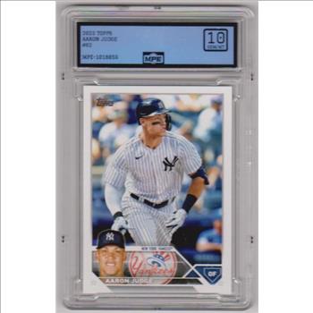 Graded MPE Gem Mint 10 - Aaron Judge 2023 Topps #62 Card