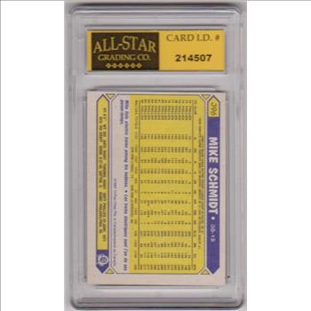Graded 8 - Mike Schmidt 1987 O-Pee-Chee #396 Card