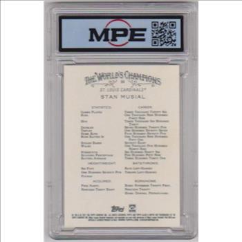 Graded MPE Gem Mint 10 - Stan Musial 2021 Topps Allen & Ginter #94 Card