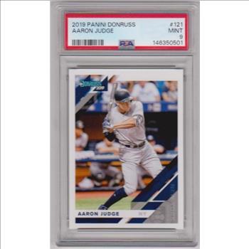 Graded PSA Mint 9 - Aaron Judge 2019 Donruss #121 Card