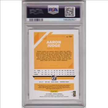 Graded PSA Mint 9 - Aaron Judge 2019 Donruss #121 Card