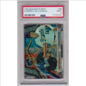 Graded PSA Mint 9 - Ken Griffey, Jr./Johnny Damon 1994 Bowman's Best #96 Card