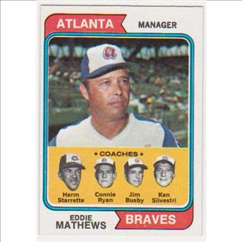 1974 Topps Eddie Mathews #634 Card - HOF'er