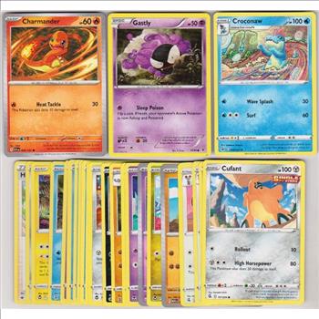 25 Different Pokemon Trading Cards w/ Charmander + More