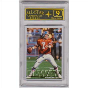 Graded 9 - John Elway 1993 Fleer #91 Card