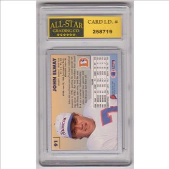 Graded 9 - John Elway 1993 Fleer #91 Card