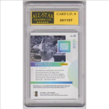 Graded 10 - Albert Pujols 2019 Panini Status #21 Card