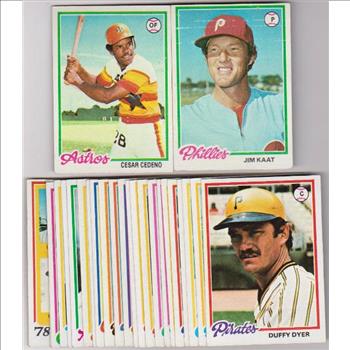 25 Different 1978 Topps Baseball Cards - Jim Kaat + More
