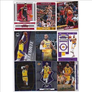 Lebron James Basketball Card Collection - 9 Different