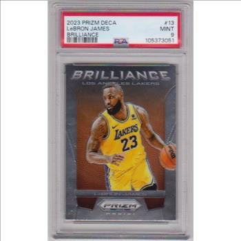Graded PSA Mint 9 - Lebron James 2023-24 Panini Prizm Deca #13 Card
