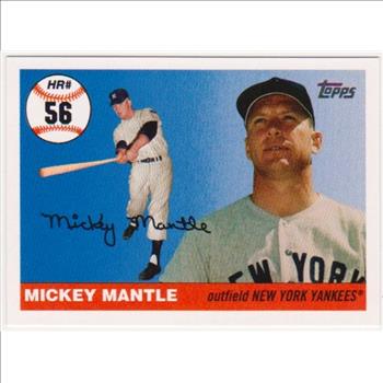 Mickey Mantle '55 Topps Style HR #56 2006 Topps #MHR56 Insert Card