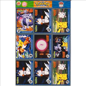 1999 Pokemon Master Trainer Collector Set Uncut 9 Card Sheet #5
