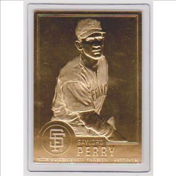 22 kt Gold - Gaylord Perry 1996 Danbury Mint Gold Card - HOF'er