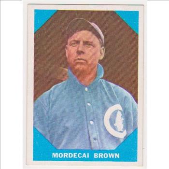 1960 Fleer Mordecai Brown #9 Card - HOF'er