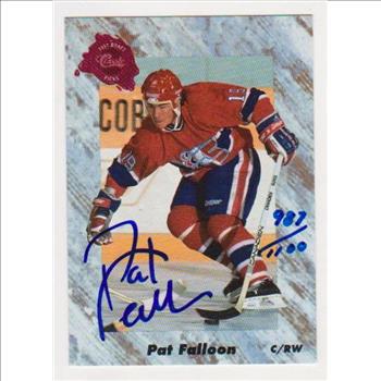 Signed - Pat Falloon 1991 Classic Draft Picks Certified Autographed Rookie Card #987/1100