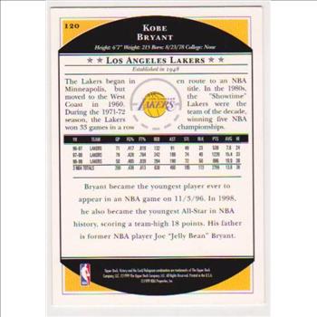 Kobe Bryant 1999-00 Upper Deck Victory #120 Card
