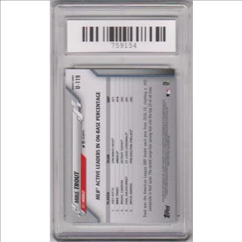Graded Gem Mint 10 - Mike Trout 2020 Topps Update #U-119 Card