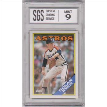 Graded Mint 9 - Nolan Ryan 1988 Topps #250 Card