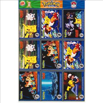  1999 Pokemon Master Trainer Collector Set Uncut 9 Card Uncut #14 Sheet