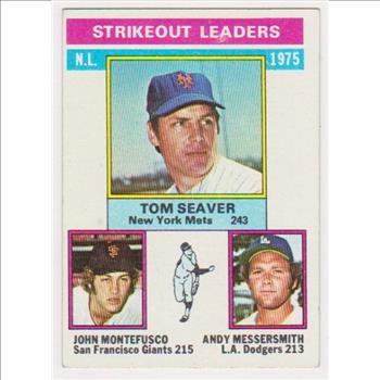 1976 Topps Tom Seaver/John Montefusco/Andy Messersmith #203 Baseball Card
